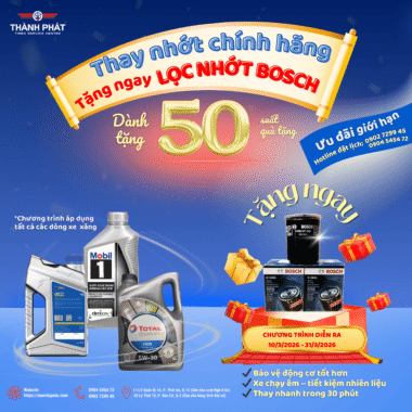 Thay nhớt ô tô tại TP.HCM – Tặng ngay lọc nhớt Bosch chính hãng