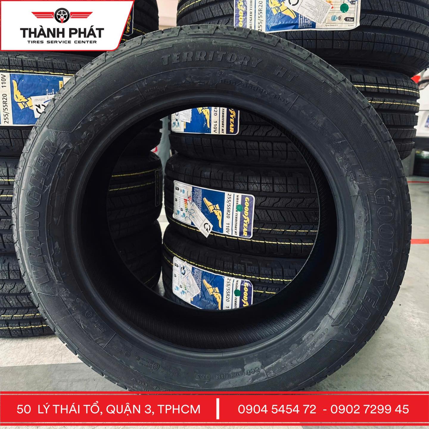 thay lốp goodyear 255 55r20 tphcm chính hãng