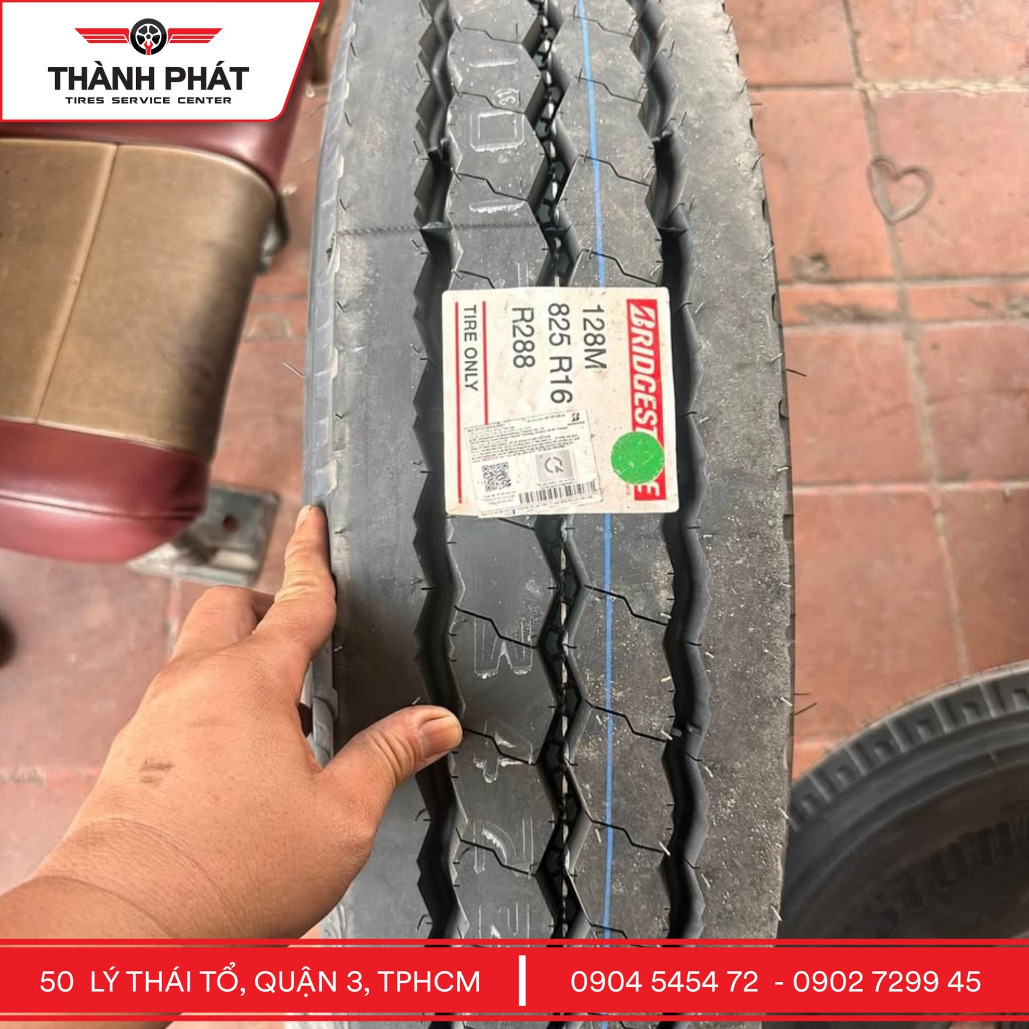 thay lốp bridgestone 825r16 tphcm