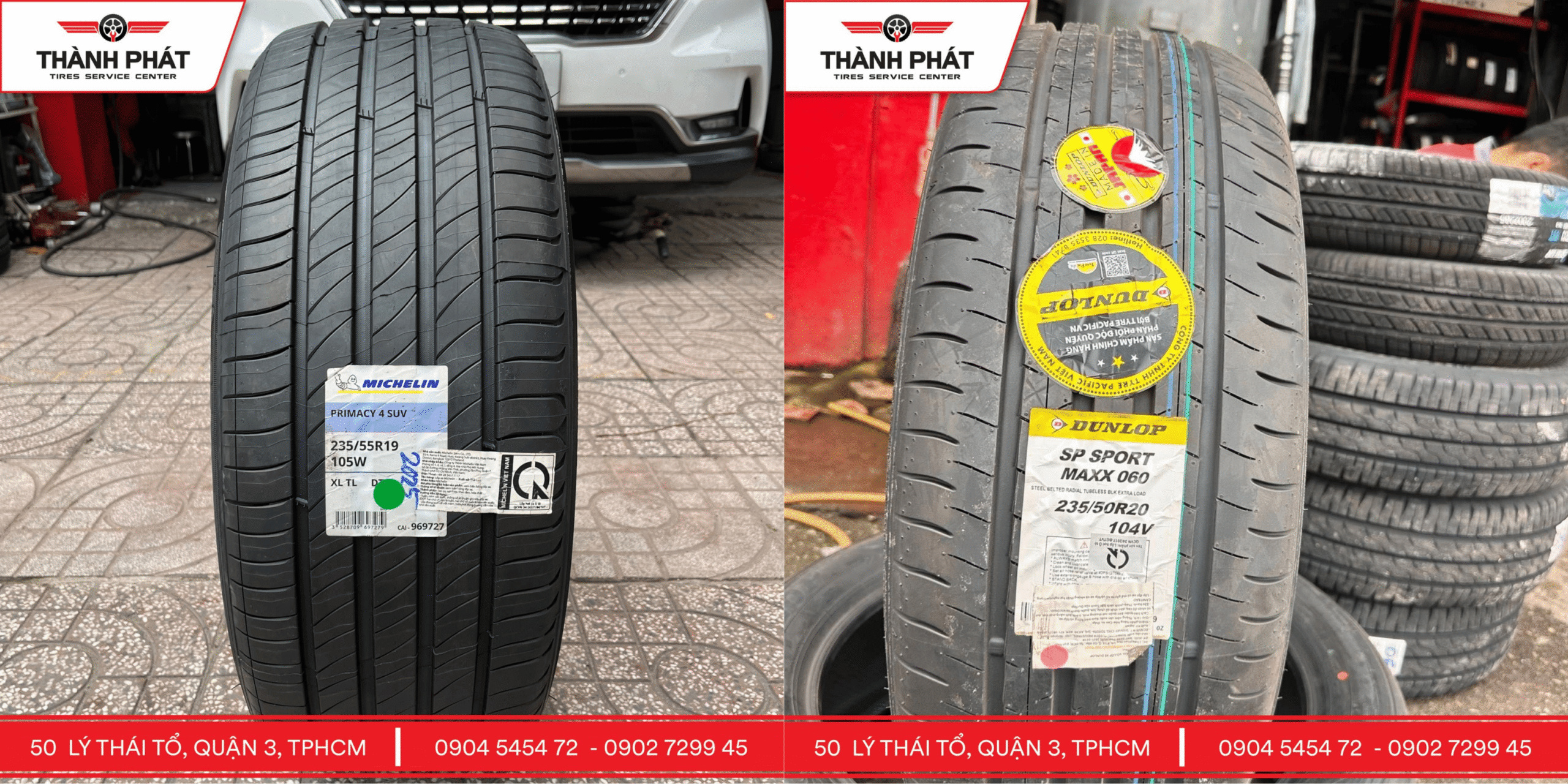 Trung tâm thay lốp xe ô tô uy tín tại 50 Lý Thái Tổ, Quận 3