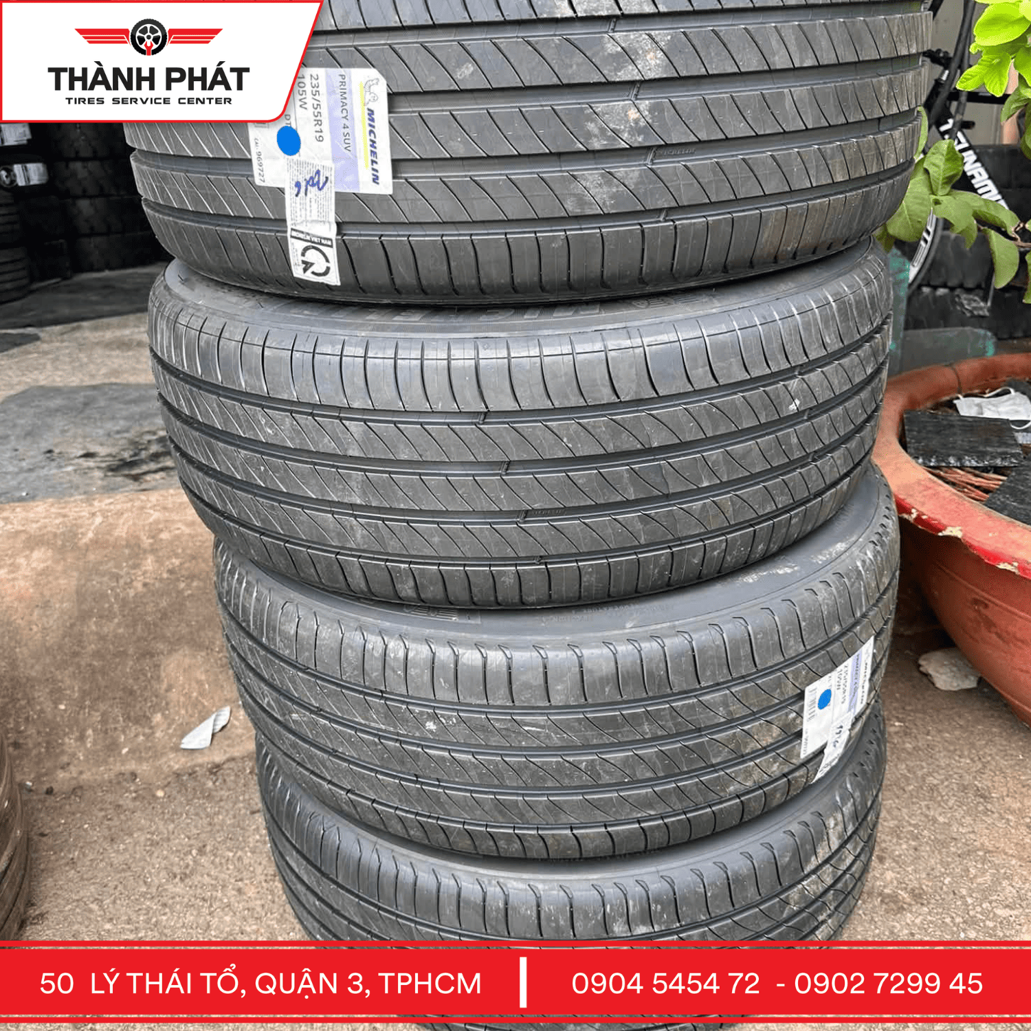 Lốp Michelin 235/55R19 cho Hyundai Santa Fe và Mercedes GLC300