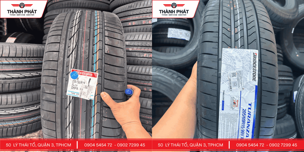 Lốp Bridgestone 255/50R19 và 205/65R15 chính hãng cho SUV, MPV tại Thành Phát TP.HCM.