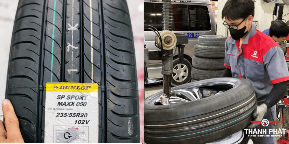 Thay lốp Dunlop 235/55R20 tại Thành Phát