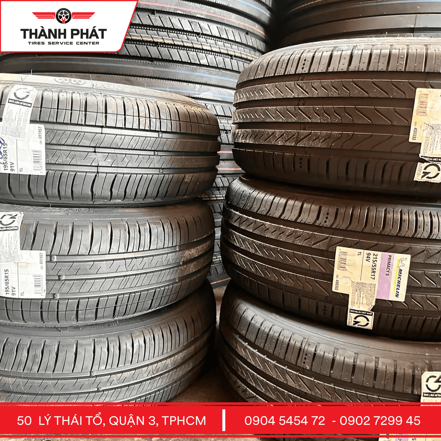 Thay lốp Michelin chính hãng tại Thành Phát Quận 3 và Quận 12