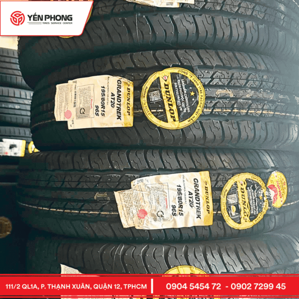 Lốp Dunlop chính hãng sẵn kho tại Yến Phong Quận 12 TP.HCM