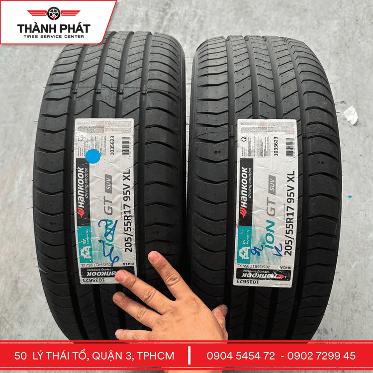 Size lốp 205/55R17 Hankook iON