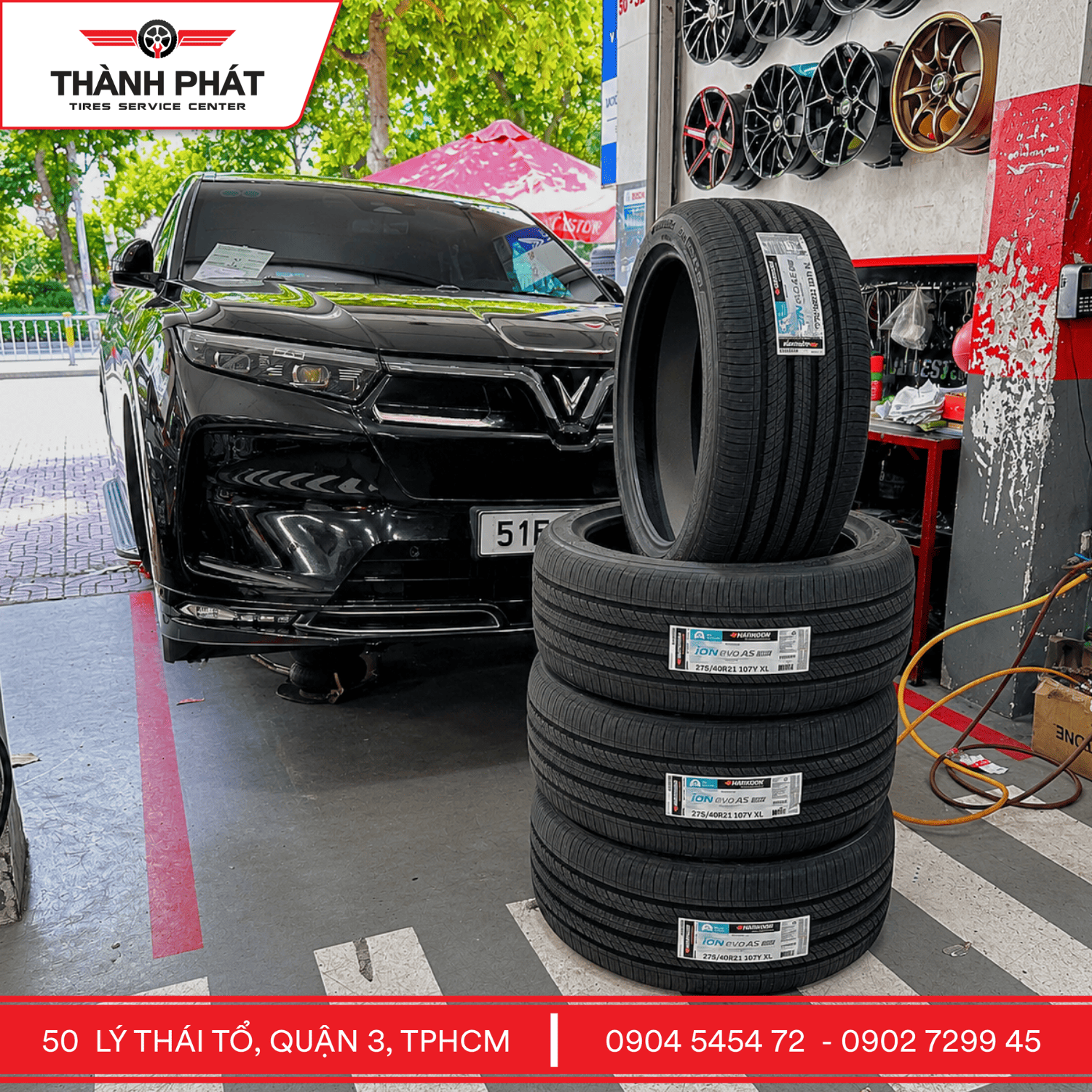 Địa chỉ thay lốp VinFast tại TP.HCM