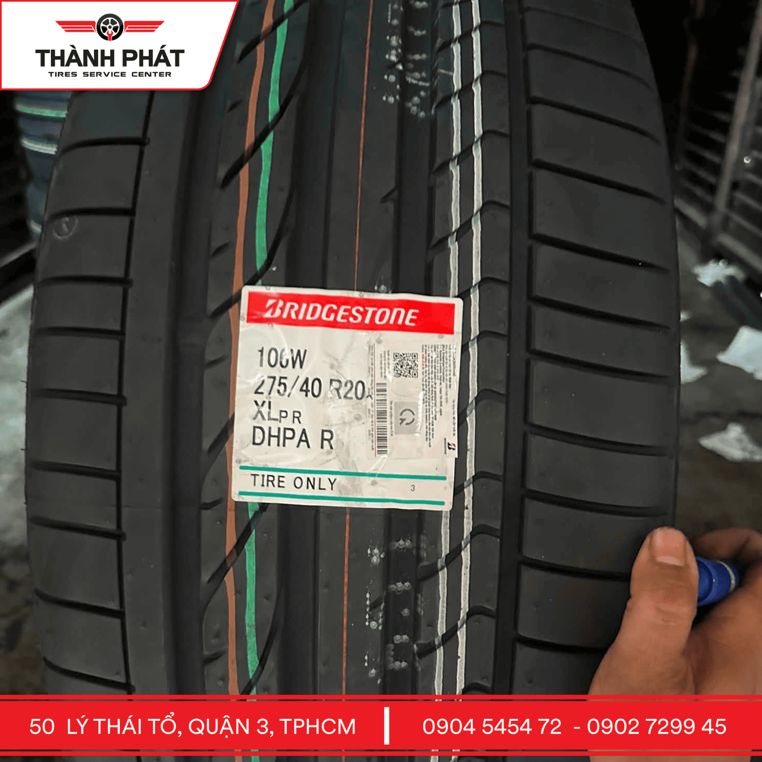 Thay lốp Bridgestone Quận 3 Quận 12 Thành Phát