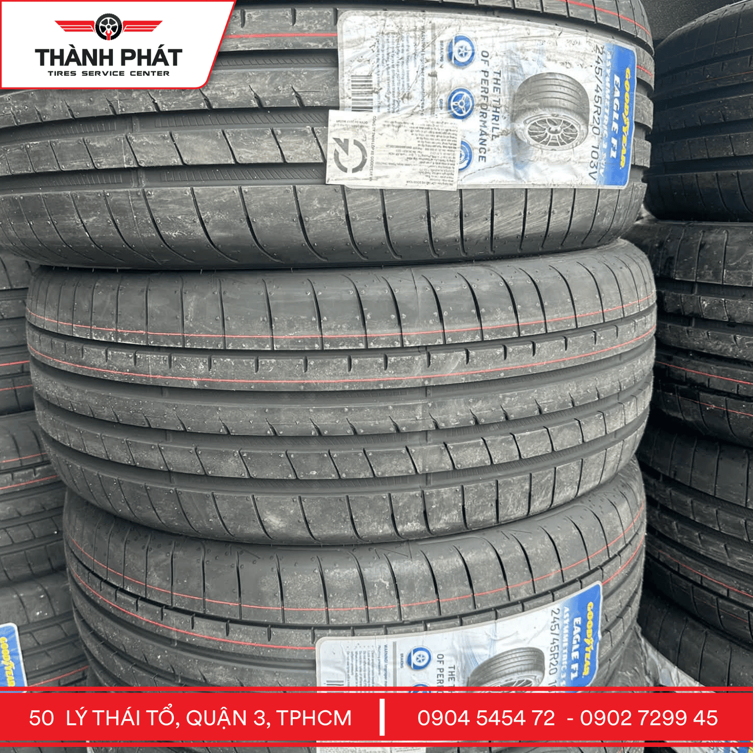 Nâng Cấp Lốp Goodyear 245/45R20 Cho Sedan & SUV Cao Cấp