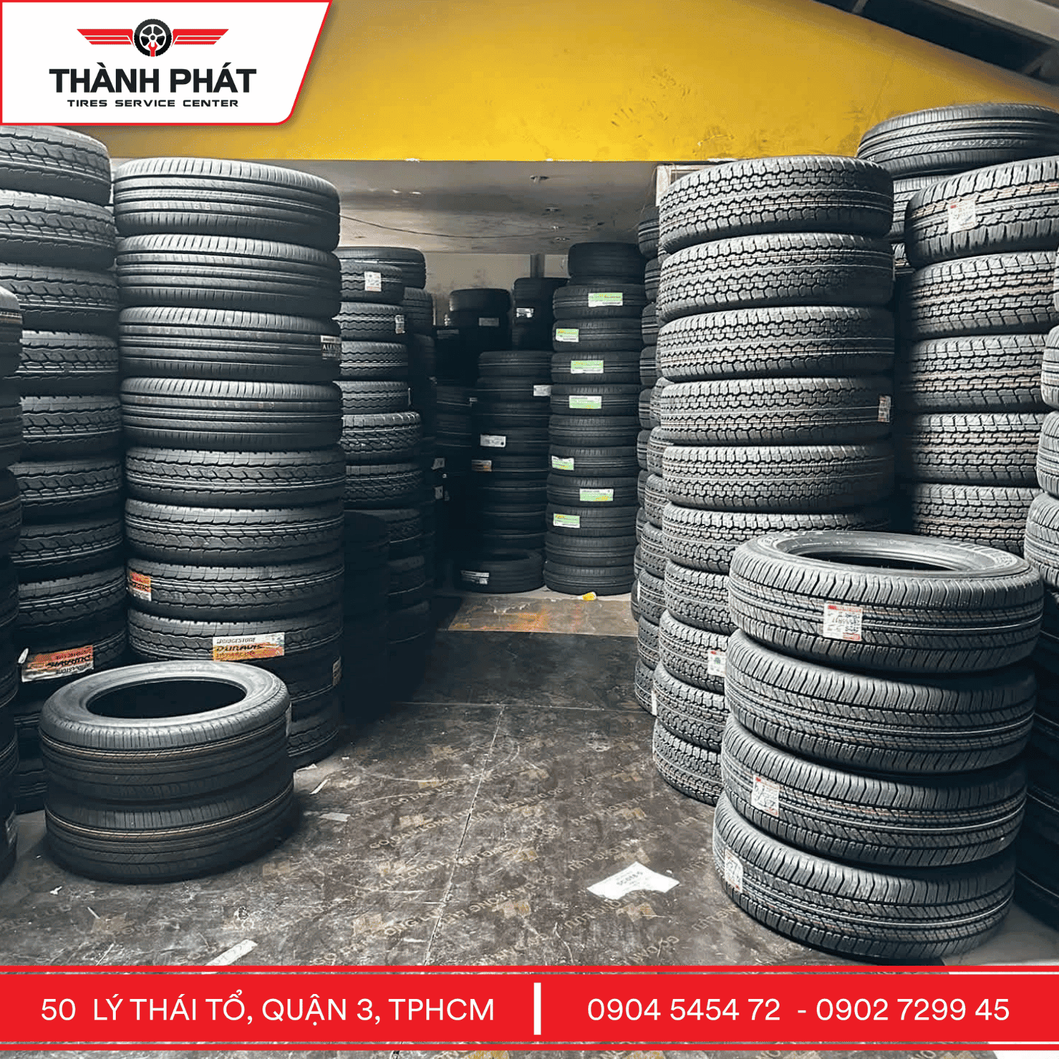Trung tâm lốp xe Thành Phát & Yến Phong tại Quận 3 và Quận 12