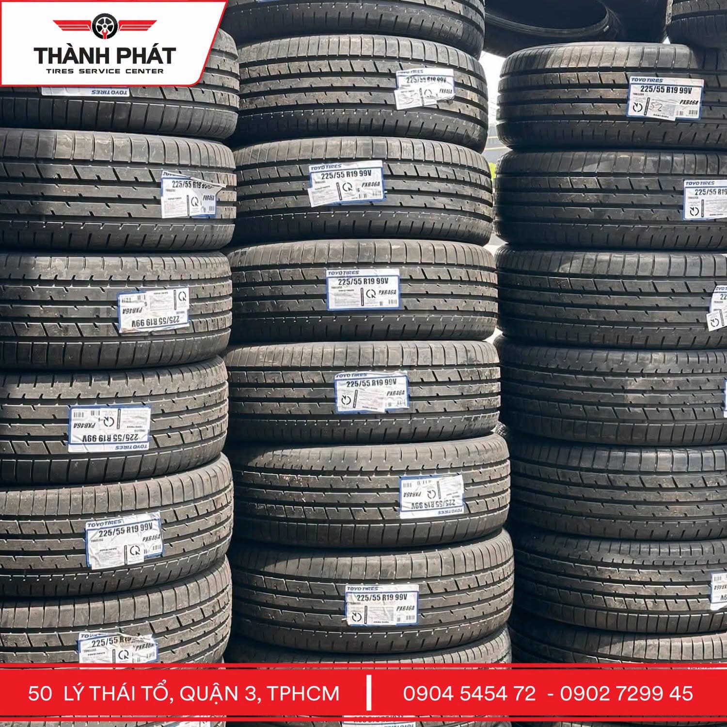 Thay Lốp Toyo Tires 225/55R19 Chính Hãng Nhật Bản Tại Quận 3 & Q.12